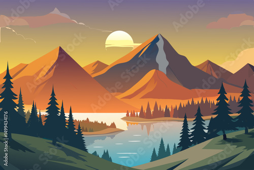 Snowy Mountain Peak Covered with Clouds