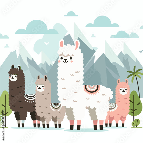 animal, llama, mammal, nature, alpaca, farm, cute, lama, wool, vector, pet, illustration, domestic, fluffy, peru, portrait, wildlife, cartoon, isolated, fur, graphic, zoo, character, furry, funny, out