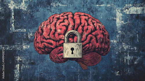  Illustration of a brain with a lock over it, symbolizing confidential thoughts (1)