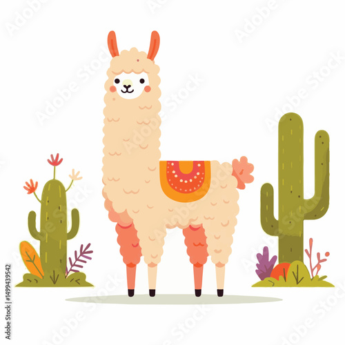 animal, llama, mammal, nature, alpaca, farm, cute, lama, wool, vector, pet, illustration, domestic, fluffy, peru, portrait, wildlife, cartoon, isolated, fur, graphic, zoo, character, furry, funny, out