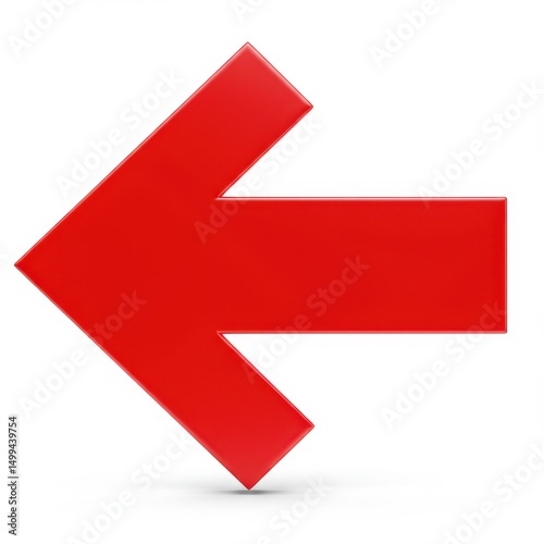 Free Download Red arrow pointing left isolated on white background. for navigation, direction, and indication use cases. - GFXLoad