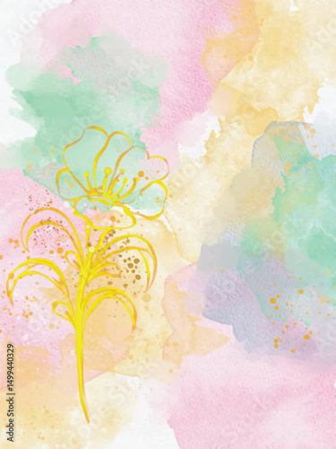 abstract watercolor hand painted background illustration art
