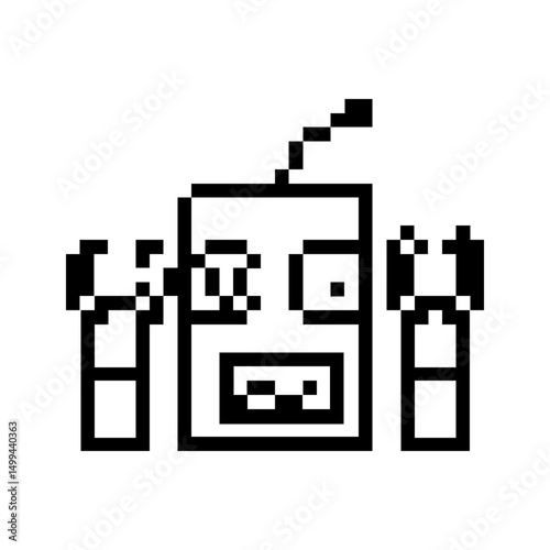 pixelate robotic icon