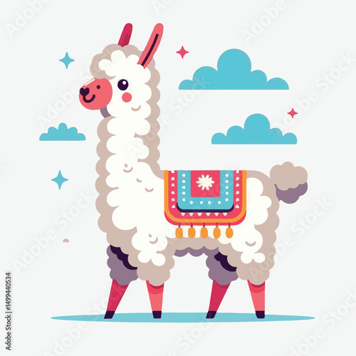 animal, llama, mammal, nature, alpaca, farm, cute, lama, wool, vector, pet, illustration, domestic, fluffy, peru, portrait, wildlife, cartoon, isolated, fur, graphic, zoo, character, furry, funny, out