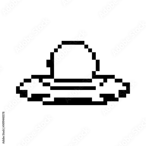 pixel cowboy hat