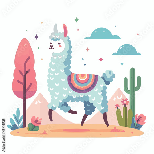 animal, llama, mammal, nature, alpaca, farm, cute, lama, wool, vector, pet, illustration, domestic, fluffy, peru, portrait, wildlife, cartoon, isolated, fur, graphic, zoo, character, furry, funny, out