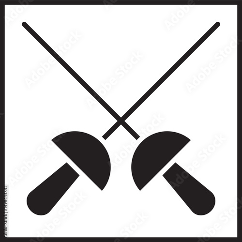 Fencing Sword Icon Design
