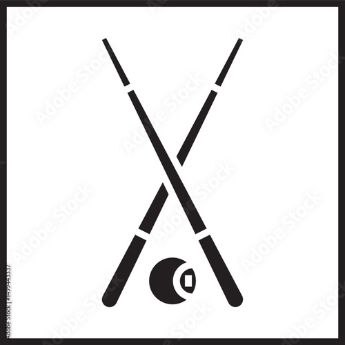 Pool Cue Icon Design