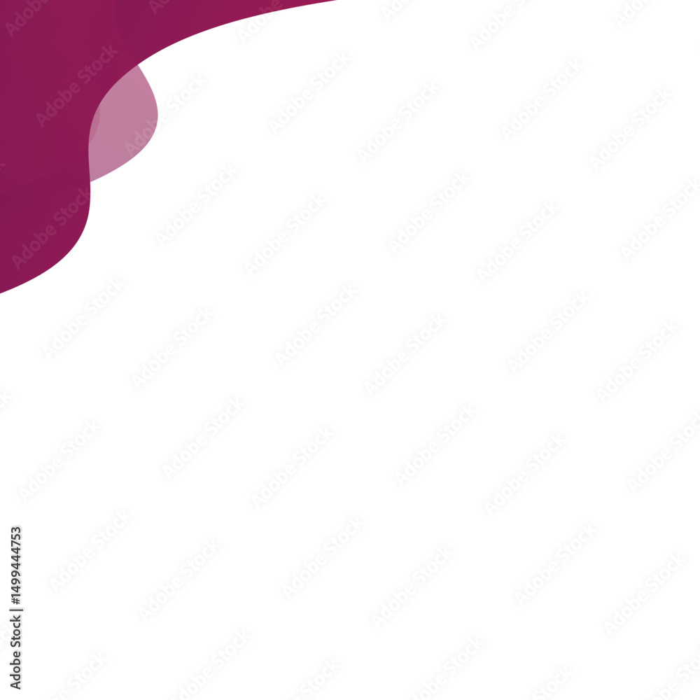 Obraz premium Gradient pink wave shape transparent background. Random abstract wave organic irregular shape flat style. 