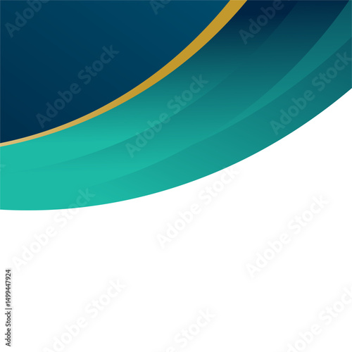 Random abstract blue gradient shape wave style design curve vector illustration banner simple shape template for presentation design, flyer, isolated on transparent background