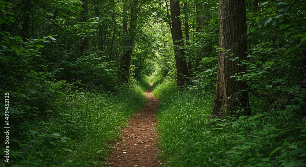 Fototapeta premium Forest Path Green Trees Scenic Nature Landscape