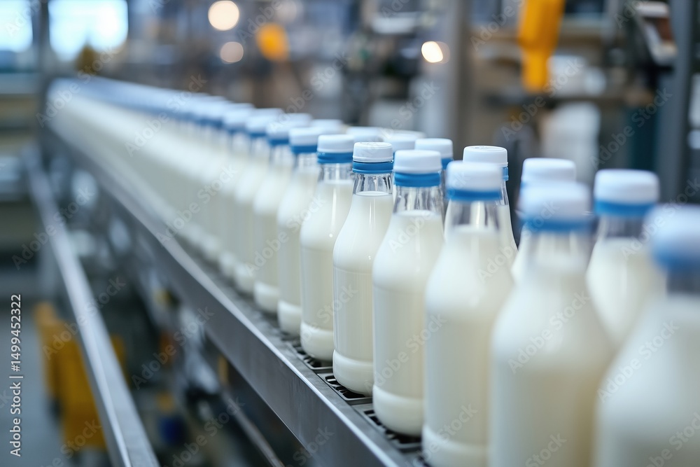 Fototapeta premium bottled dairy production