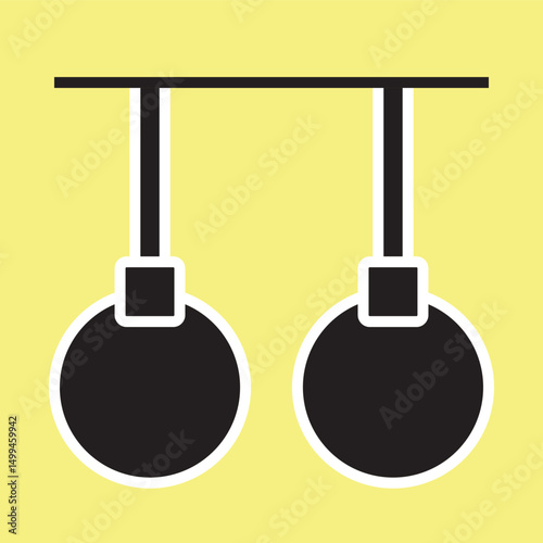 Gymnastics Rings Icon Design