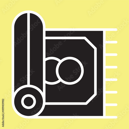 Yoga Mat Icon Design