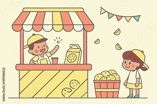 Playful Illustration of Entrepreneurship A Colorful and Creative Design