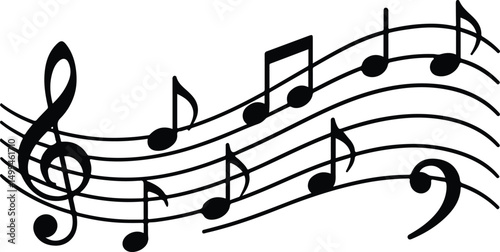 Musical Notation with Treble & Bass Clefs – Essential Elements of Music Theory