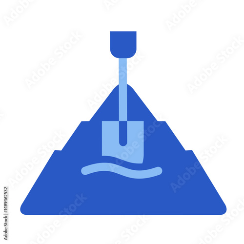 sand and shovel icon	