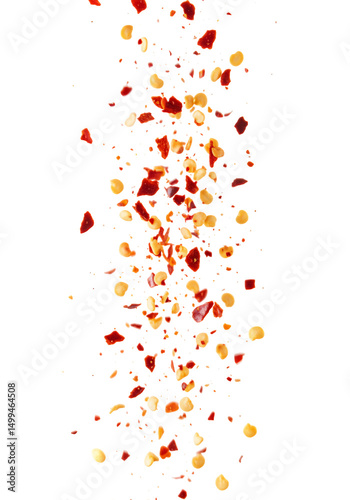Wallpaper Mural Red and Yellow Chili Flakes Falling Torontodigital.ca