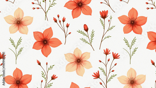 Botanical Blooms: An artistic collection of meticulously painted floral arrangements, each a testament to the elegance of nature's beauty. Perfect for fabric, wallpapers, or textile designs.