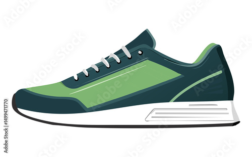 Green Black Running Shoes