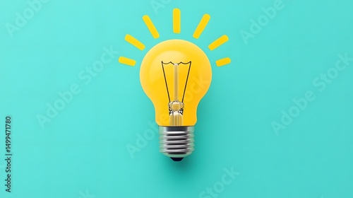 Light bulb glowing to symbolize creativity and innovation