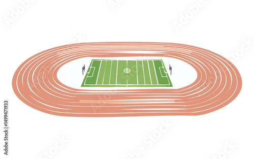 running track oval for athletic training