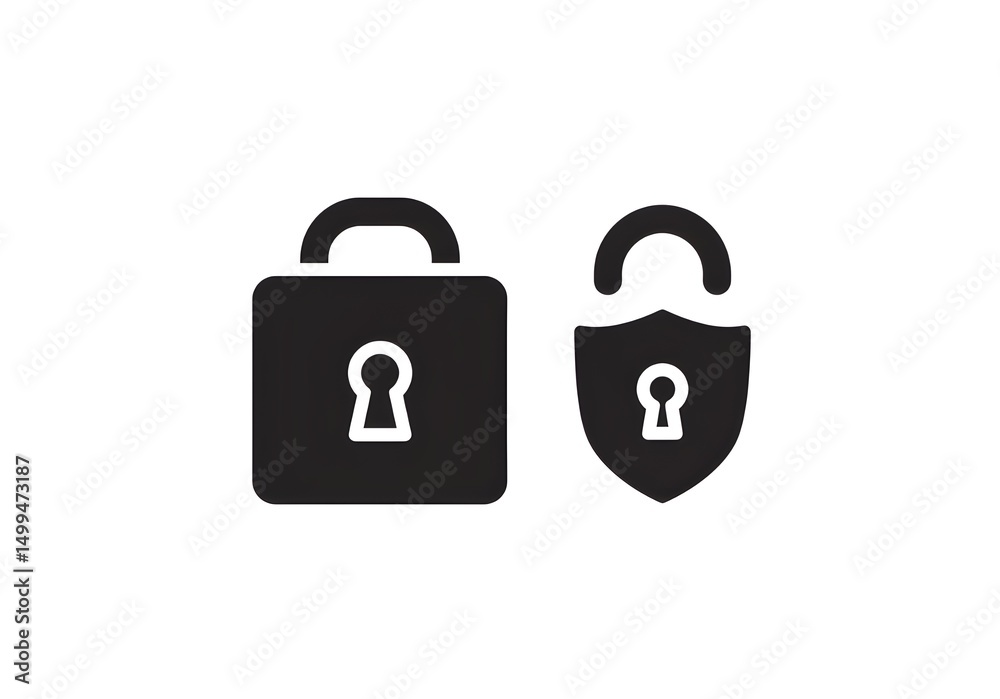 Secure and Unsecure Padlock Icons
