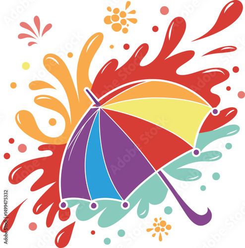 Abstract colorful background with a vibrant floral butterfly pattern
