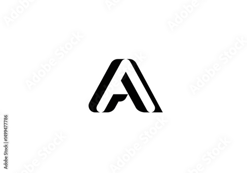 Free Download A bold black letter a logo design with a modern style against a stark white background image view - GFXLoad