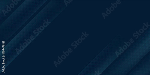 Abstract dark blue banner design background with diagonal geometric overlay layer. Modern square shape graphic elements. Suit for cover