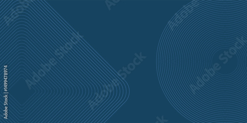 Dark blue background. Modern line stripes curve abstract presentation background. Luxury paper cut background. Abstract decoration, golden pattern, halftone gradients,