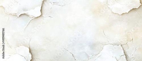 Aged, cracked plaster wall with peeling paint in neutral tones, showing texture and weathering.