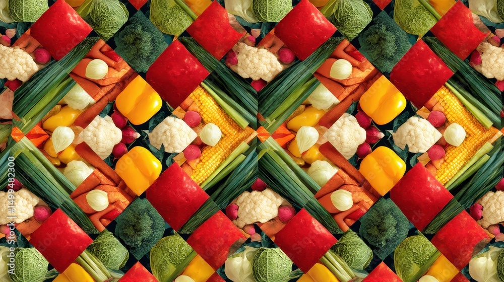 Fototapeta premium Geometryczne ułożenie warzyw