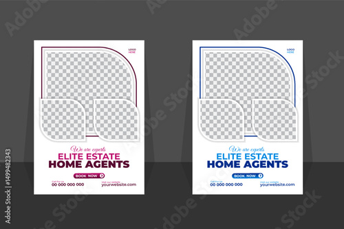 Creative Apartment Sale Professional a4 real estate home sale flyer template design