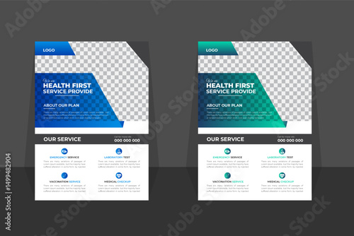 Creative Medical Flyer Design for Promoting Preventive Care, Vaccination Programs, or Hospital Services