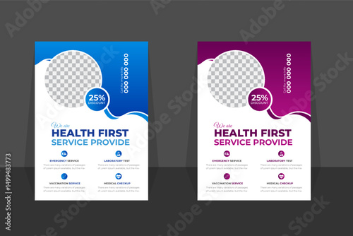 Creative Minimalist and Eye-Catching Medical Flyer for Health Promotion, Doctor Introduction, and Hospital Services – Modern Design Template