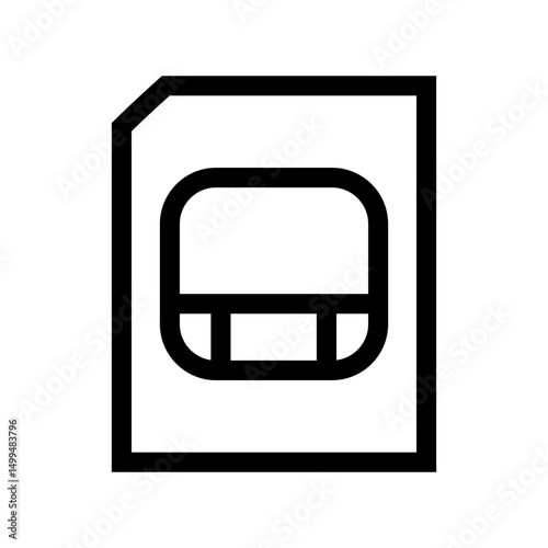 vector icon of sim card 