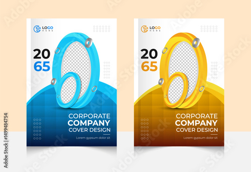 Corporate Business Book Cover design template Set