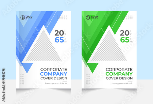 Corporate Business Book Cover design template Set