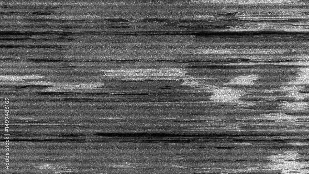 Digital glitch overlay with noise and distortion static effect for tech-inspired video projects
