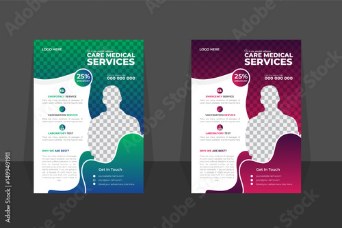 Sleek and Modern Medical Flyer Design with Clear Visual Hierarchy – Perfect for Healthcare Ads, Brochures, and Posters