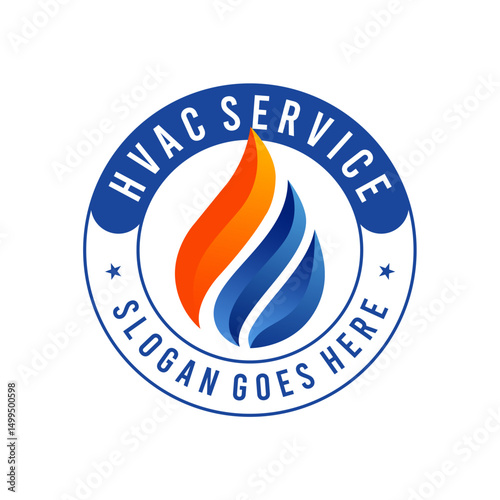 Illustration graphic vector of plumbing, heating, and cooling service company logo design template