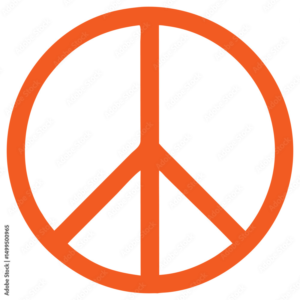 Fototapeta premium groovy peace signe illustration, colorful groovy clipart, groovy design sublimation 