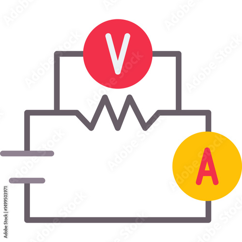 Ohm Law Diagram Icon
