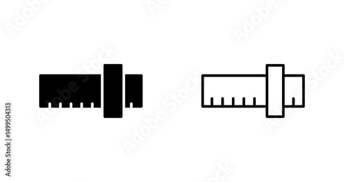 Slide Rule Vector Icon