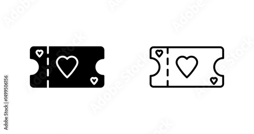 Love coupon book Vector Icon