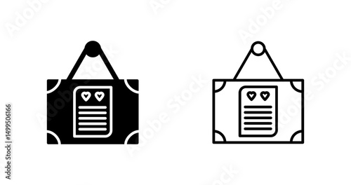 Love poem in a frame Vector Icon