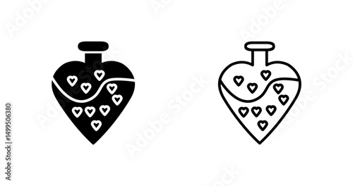 Love potion cocktail Vector Icon