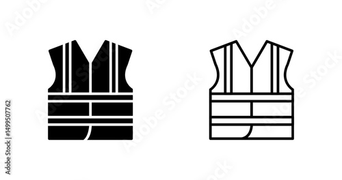 Reflective vest Vector Icon