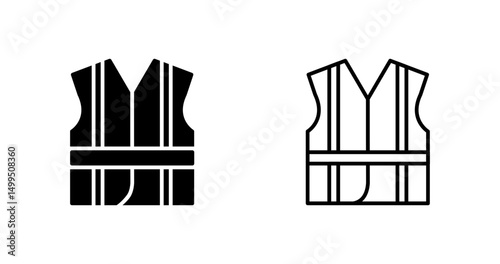 Safety vest Vector Icon